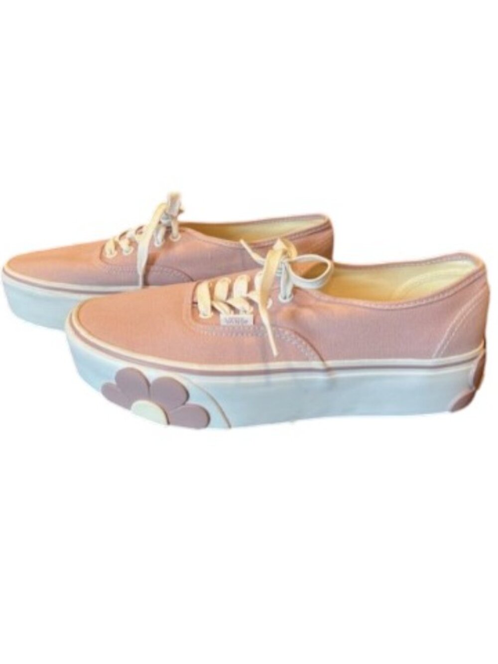 Vans Women’s Size 11 Lilac Canvas Sneakers – Floral Sole Detail – NWOT